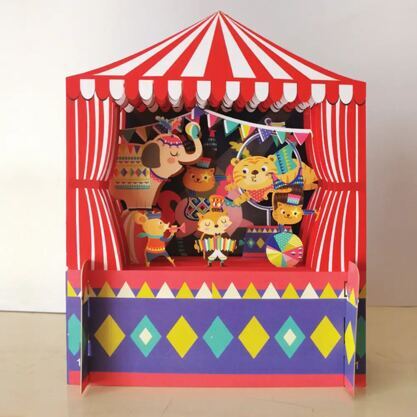 Pop-Up Geburtstagskarte Zirkus