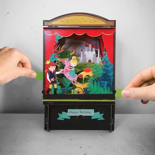Pop-Up Karte Geburtstagskarte Cinderella
