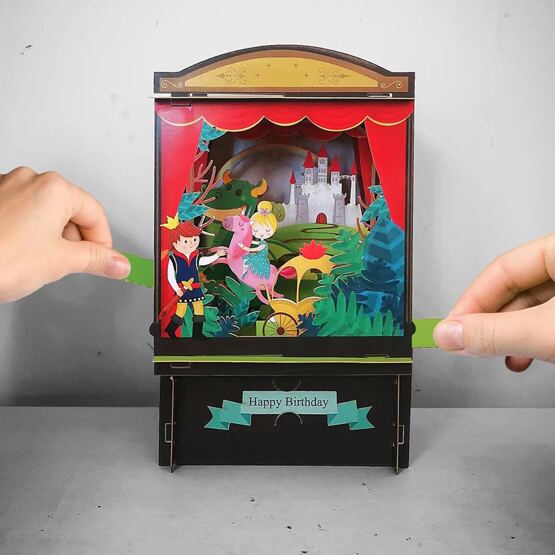 Pop-Up Karte Geburtstagskarte Cinderella